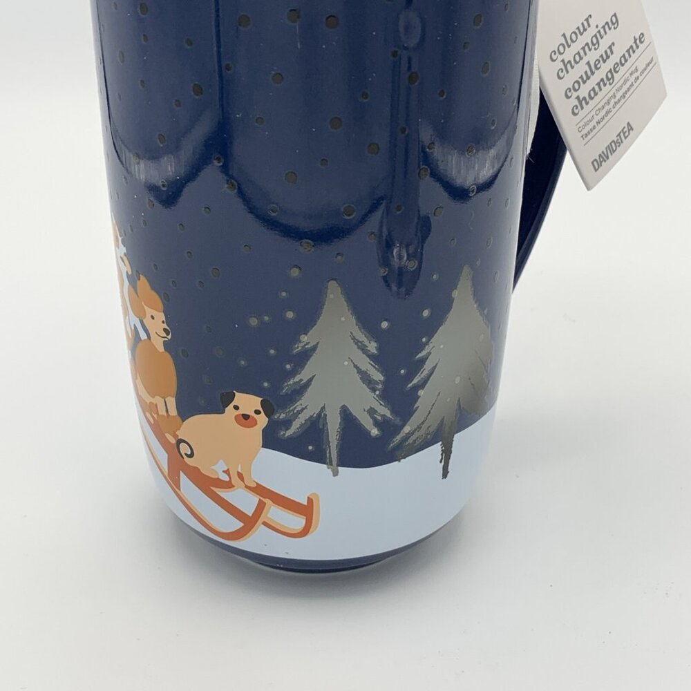 Davids Tea Color Changing Nordic Mug Sleigh Ride Navy W/Infuser - Picture 10 of 12